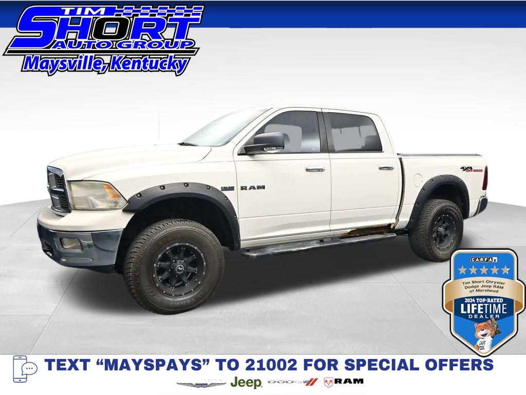 Stone White Clearcoat/Mineral Gray Met CC 2009 Dodge RAM 1500 Pickup Truck Four-Wheel Drive 5-Speed Automatic