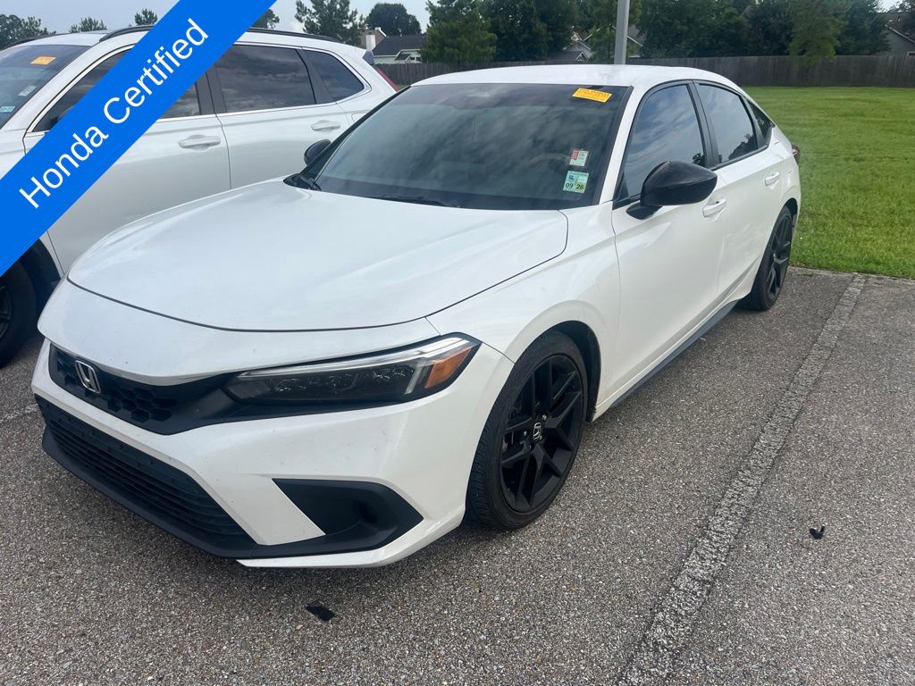 Platinum White Pearl 2024 Honda Civic Hatchback Hatchback Front-Wheel Drive Continuously Variable Transmission