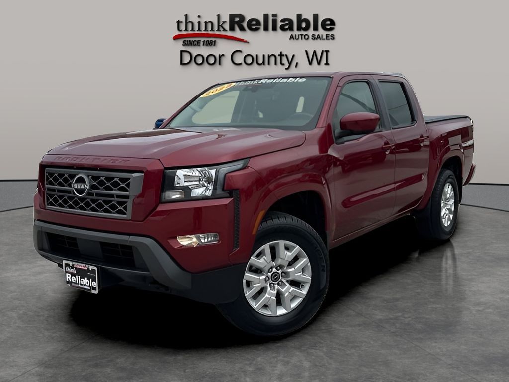 Cardinal Red Tricoat 2022 Nissan Frontier SV Crew Cab 4WD Pickup Truck Four-Wheel Drive 9-Speed Automatic
