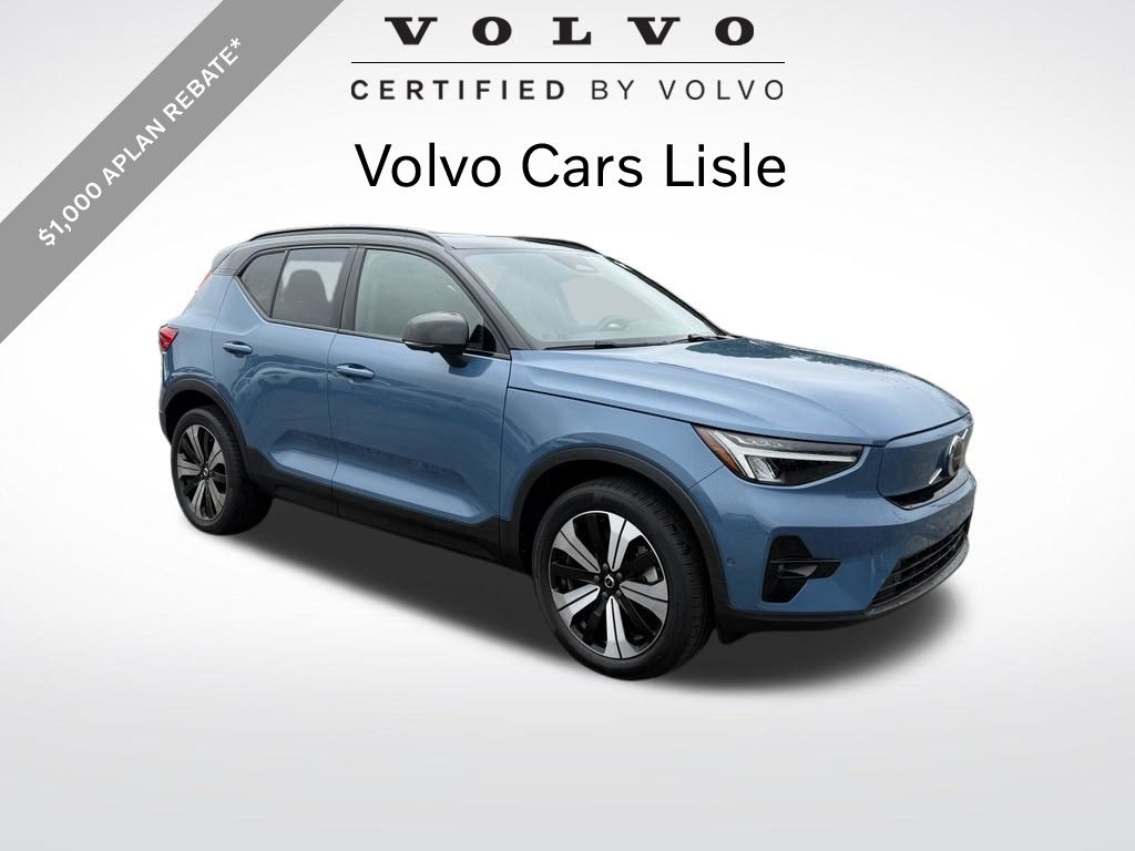 Fjord Blue Metallic 2023 Volvo XC40 Recharge Twin Plus eAWD SUV / Crossover All-Wheel Drive 1-Speed Automatic