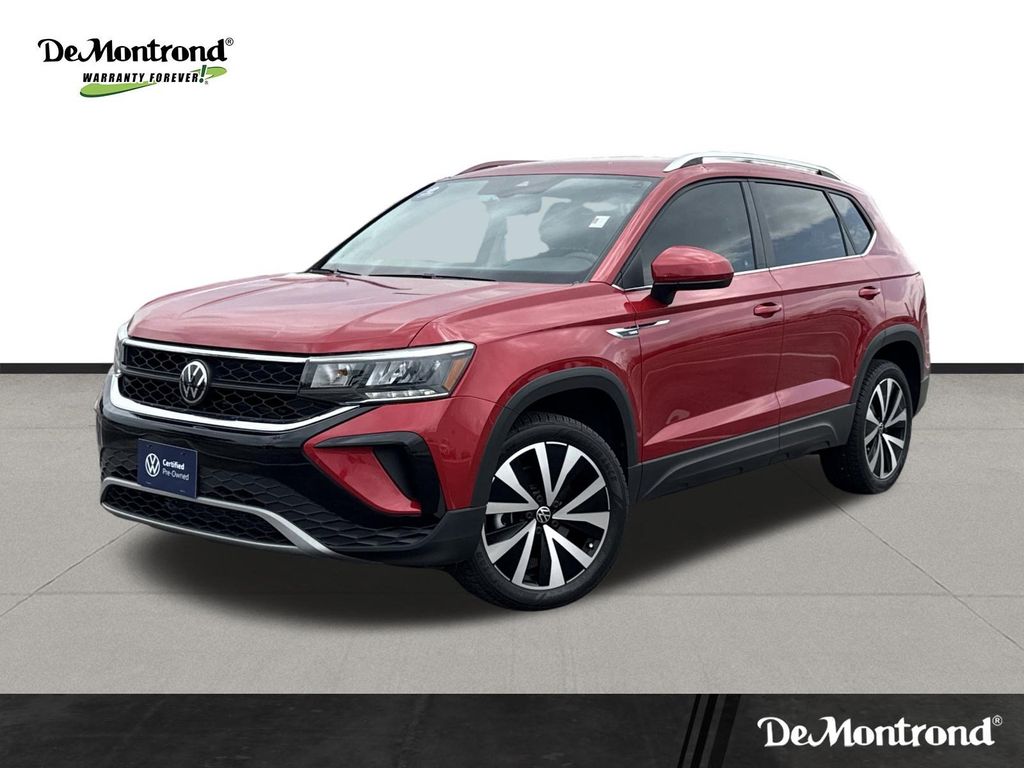 Red Metallic 2023 Volkswagen Taos SE FWD SUV / Crossover Front-Wheel Drive 8-Speed Automatic