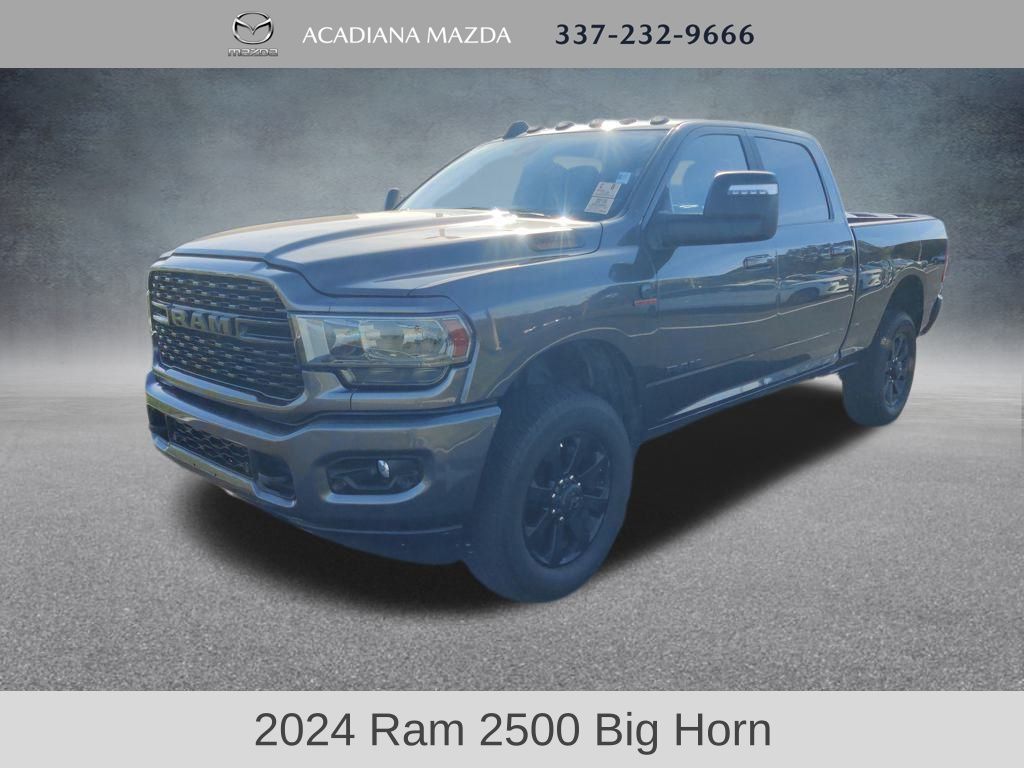 Gray (Granite Crystal Metallic Clearcoat) 2024 RAM 2500 Big Horn Crew Cab 4WD Pickup Truck Four-Wheel Drive 6-Speed Automatic