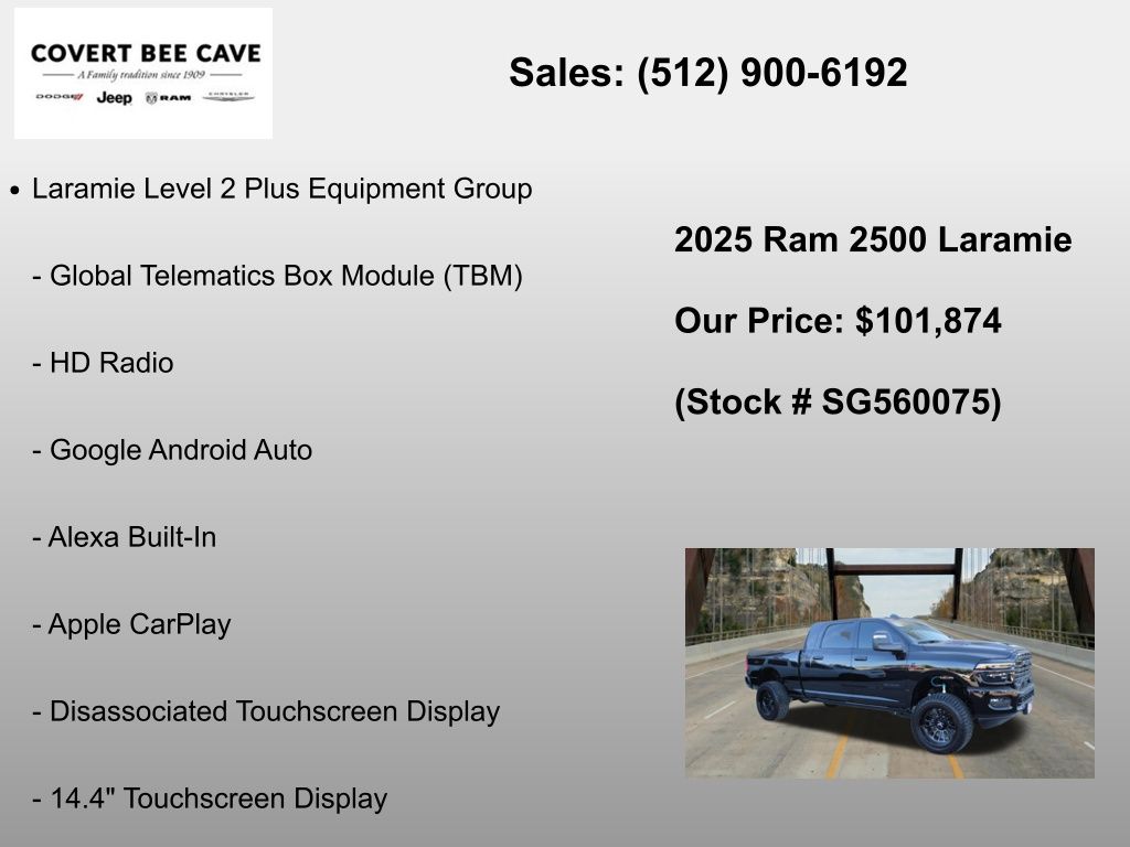 New Car 2025 Ram 2500  Laramie For Sale Under $110,000 In Austin, Texas