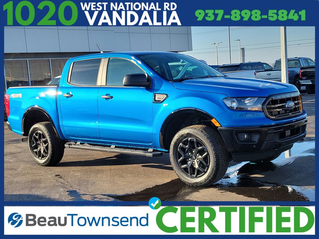 Blue Metallic 2023 Ford Ranger XLT SuperCrew 4WD Pickup Truck Four-Wheel Drive Automatic