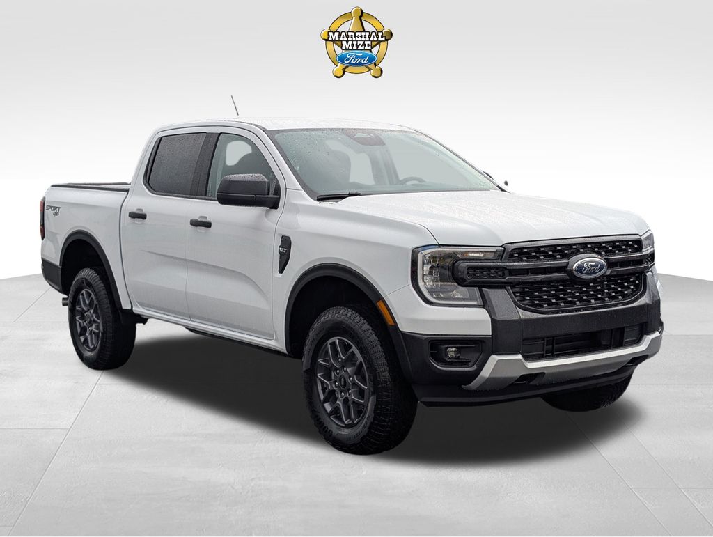 Oxford White 2025 Ford Ranger XLT SuperCrew 4WD Pickup Truck Four-Wheel Drive Automatic