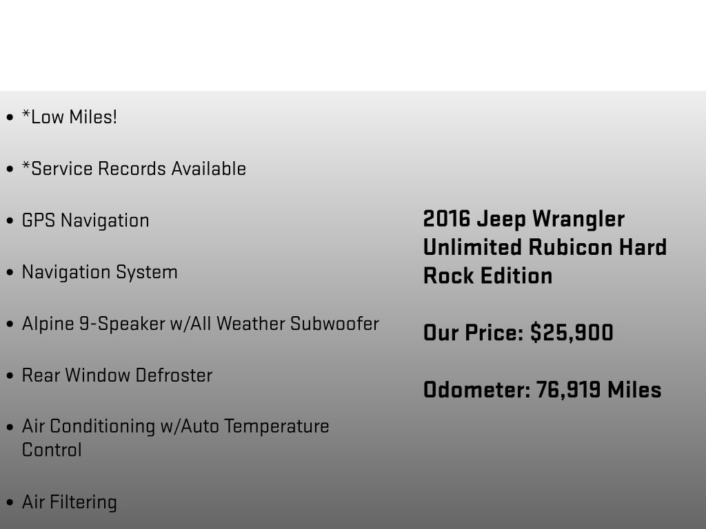 2016 Jeep Wrangler Unlimited Rubicon Gray at Bob Ruth Ford