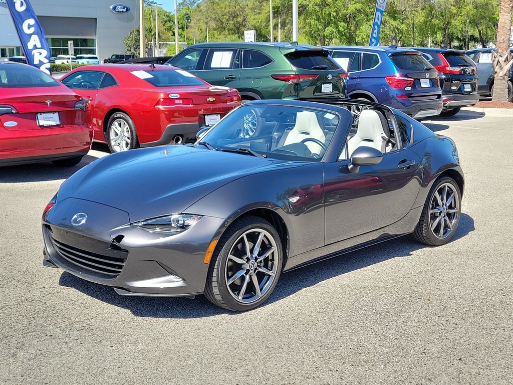 Machine Gray 2021 Mazda MX-5 Miata RF Grand Touring RWD Convertible Rear-Wheel Drive 6-Speed Automatic