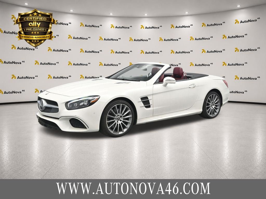 White 2018 Mercedes-Benz SL-Class Convertible Rear-Wheel Drive 9-Speed Automatic
