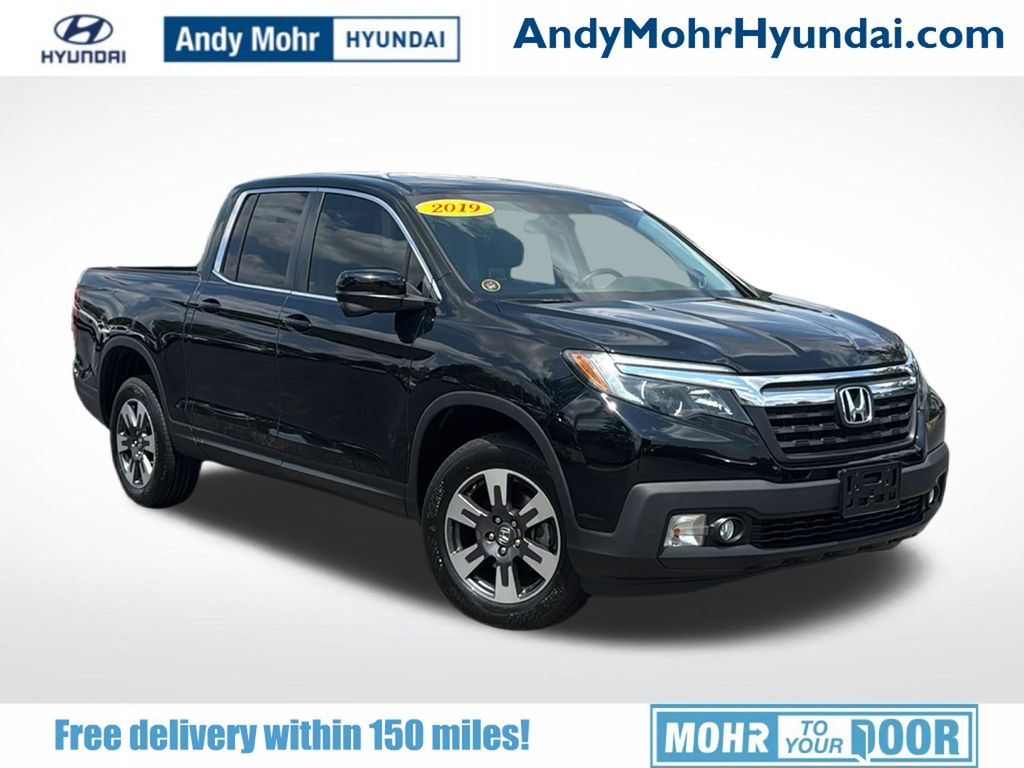 Crystal Black Pearl 2019 Honda Ridgeline Pickup Truck All-Wheel Drive 6-Speed Automatic