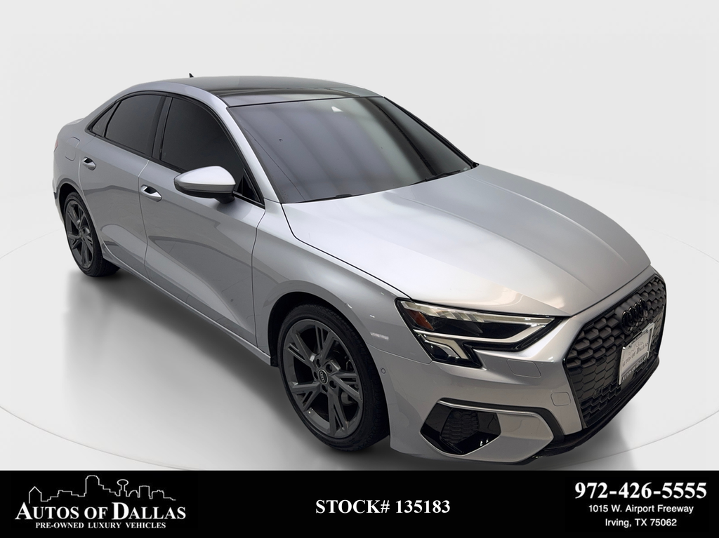 Silver Metallic 2024 Audi A3 Sedan Front-Wheel Drive 7-Speed Automatic