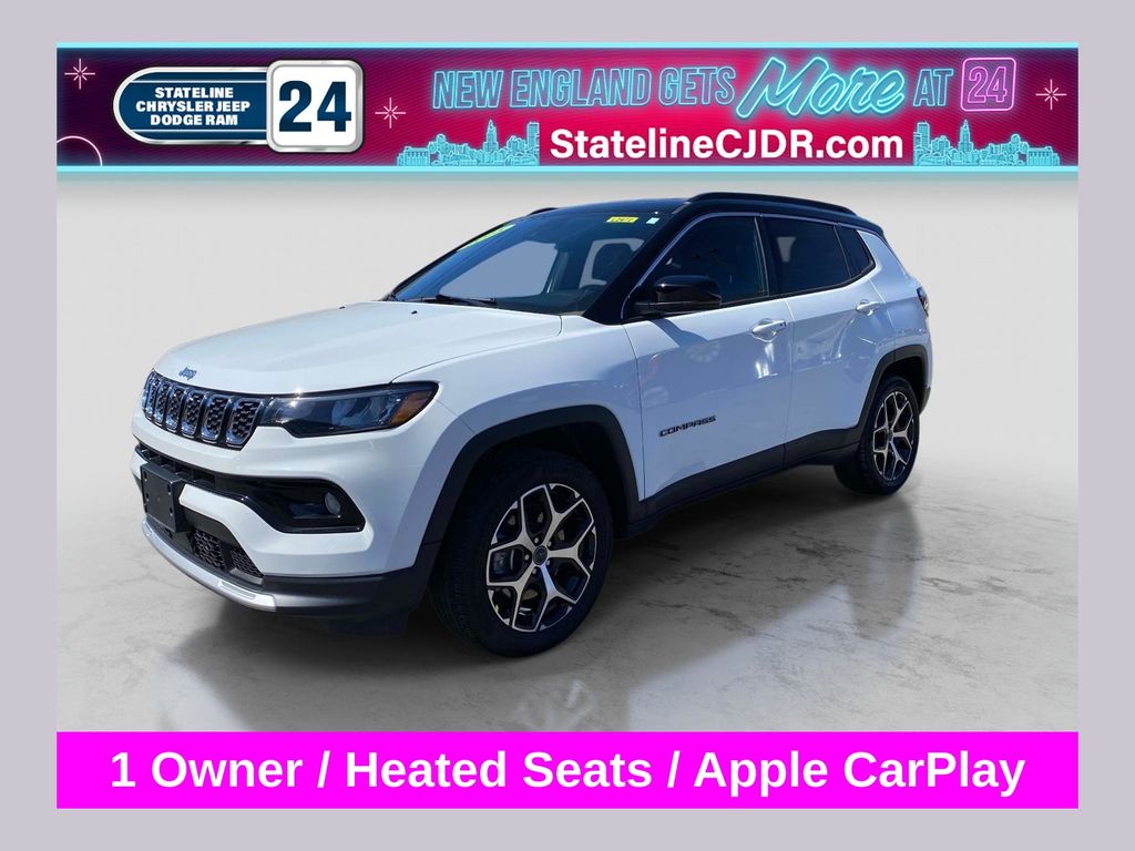 Bright White Clearcoat 2025 Jeep Compass Limited 4WD SUV / Crossover Four-Wheel Drive 8-Speed Automatic