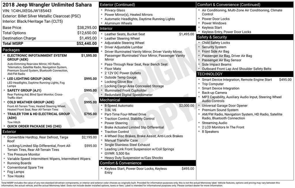 Used 2018 Silver Jeep Unlimited Sahara image 2
