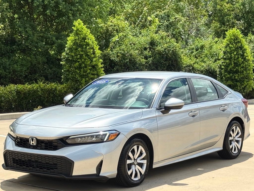 2025 Honda Civic LX Silver at Classic Honda Galveston