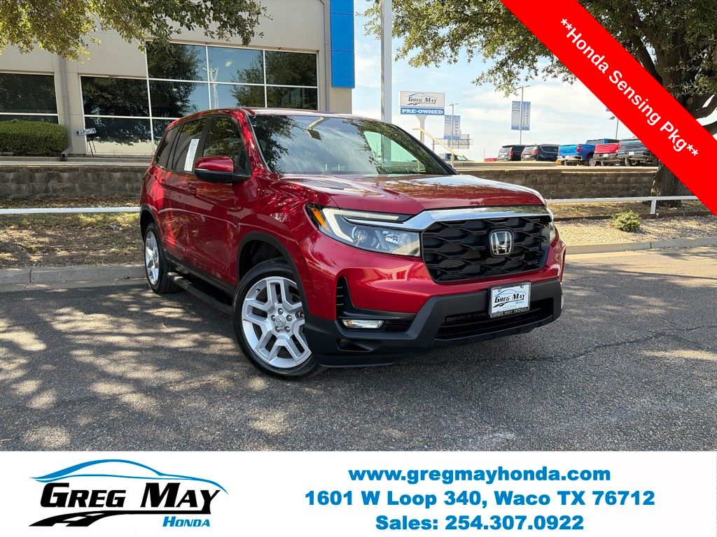 2025 Honda Passport EX-L Red at Greg May Honda