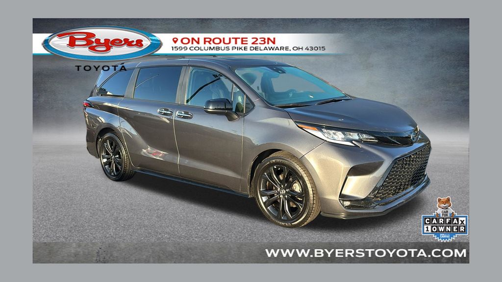 Magnetic Gray Metallic 2025 Toyota Sienna Minivan Front-Wheel Drive Continuously Variable Transmission