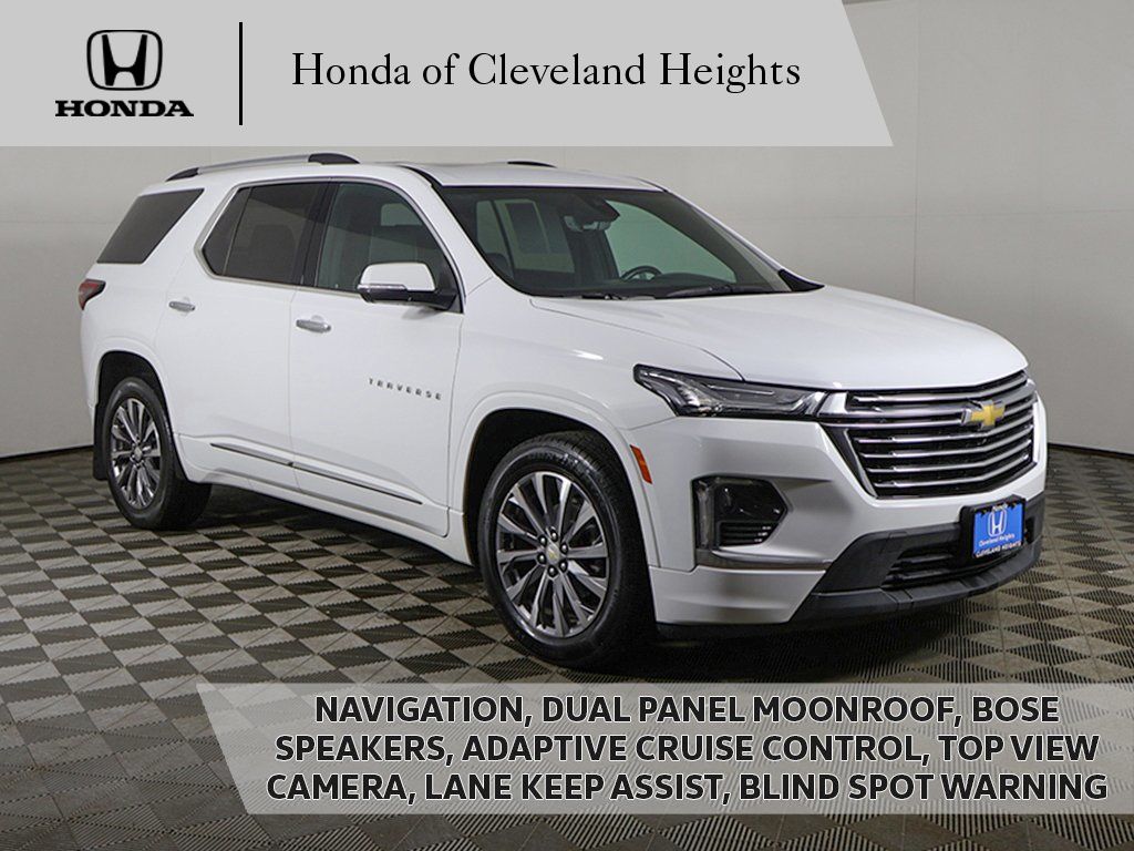 Summit White 2023 Chevrolet Traverse Premier AWD SUV / Crossover Four-Wheel Drive 9-Speed Automatic