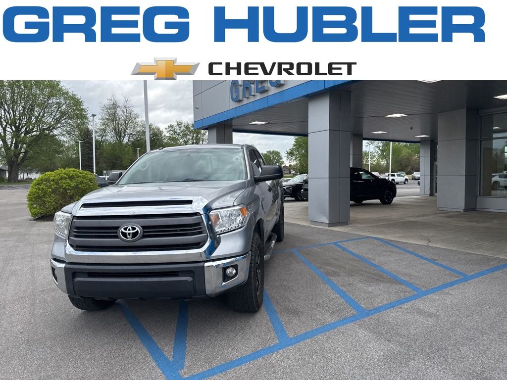 Silver Sky Metallic 2014 Toyota Tundra SR5 Double Cab 5.7L FFV 4WD Pickup Truck Four-Wheel Drive 6-Speed Automatic Overdrive