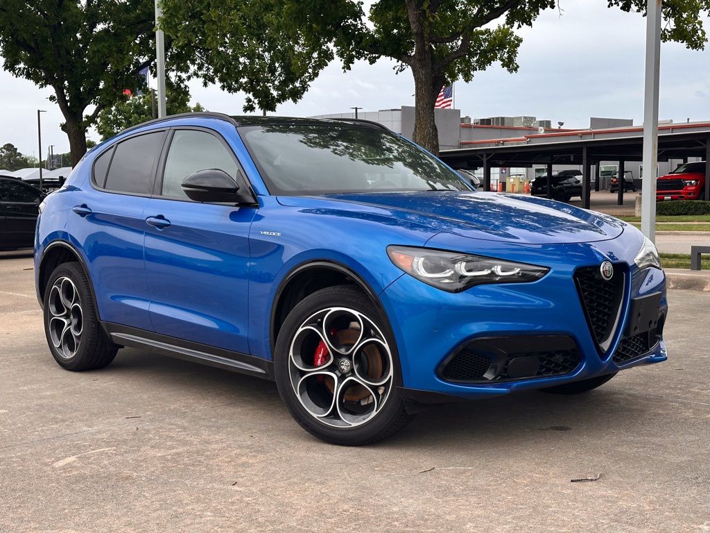 Misano Blue Metallic 2024 Alfa Romeo Stelvio Veloce AWD SUV / Crossover All-Wheel Drive 8-Speed Automatic