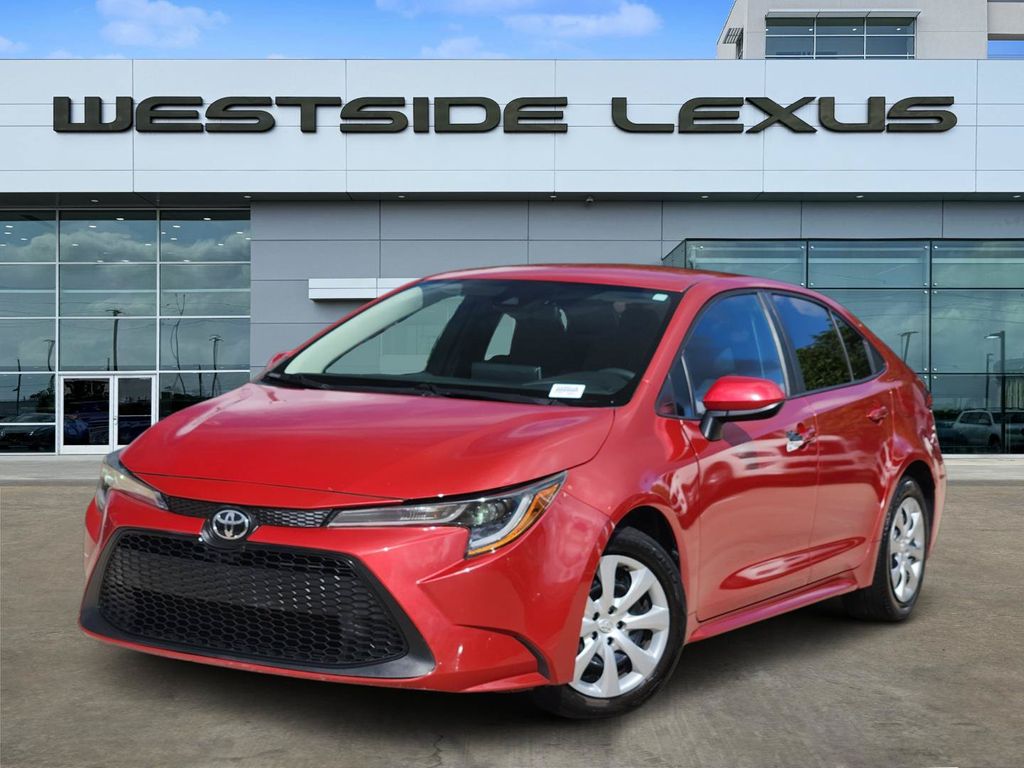 Barcelona Red Metallic 2020 Toyota Corolla LE FWD Sedan Front-Wheel Drive Continuously Variable Transmission