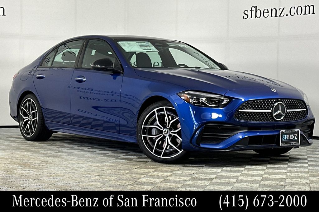 Starling Blue Metallic 2026 Mercedes-Benz C-Class Sedan Rear-Wheel Drive 9-Speed Automatic