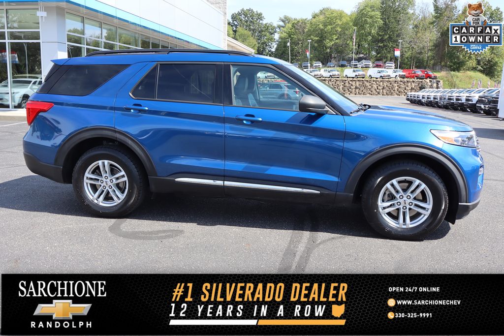 Blue Metallic 2021 Ford Explorer SUV / Crossover All-Wheel Drive Automatic