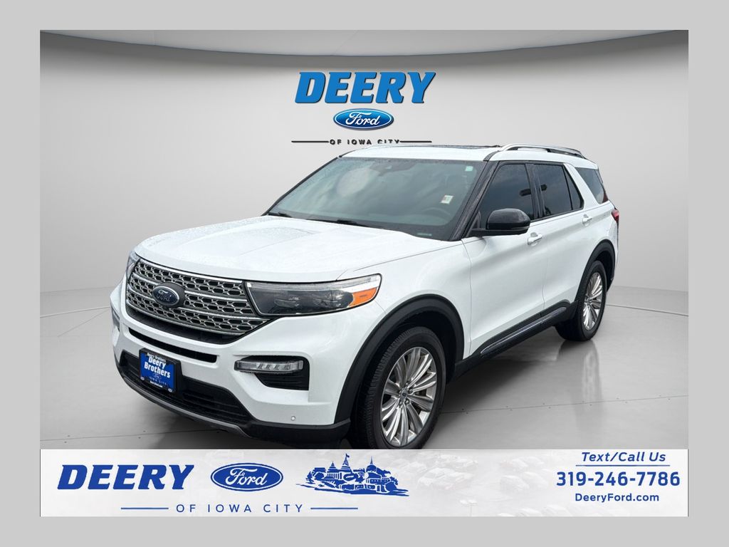 Star White Metallic Tri-Coat 2020 Ford Explorer SUV / Crossover All-Wheel Drive Automatic