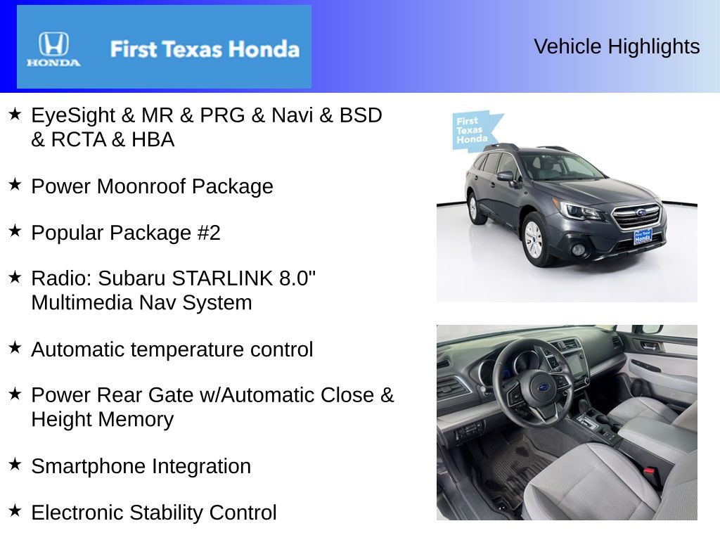 Used Car 2018 Subaru Outback  2.5i Premium For Sale Under $20,000 In Austin, Texas
