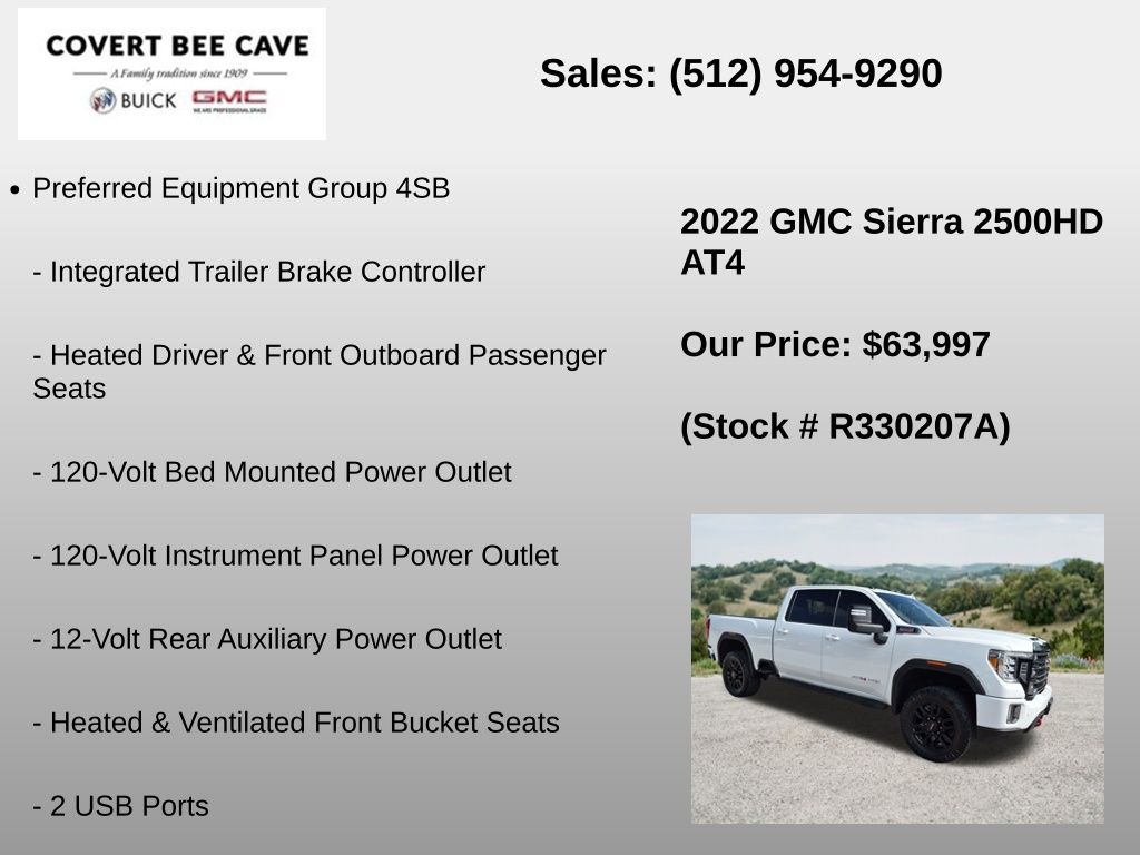 Used Car 2022 Gmc Sierra 2500hd  At4 For Sale Under $70,000 In Austin, Texas