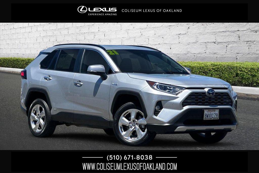 Silver Sky Metallic/Midnight Black Metallic 2021 Toyota RAV4 Hybrid Limited AWD SUV / Crossover All-Wheel Drive Continuously Variable Transmission