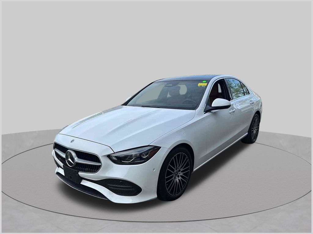 White 2023 Mercedes-Benz C-Class Sedan All-Wheel Drive 9-Speed Automatic