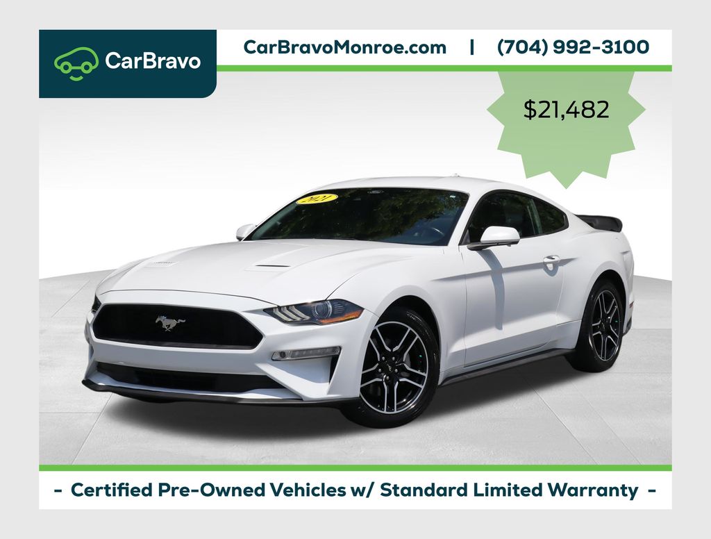 Oxford White 2021 Ford Mustang Coupe Rear-Wheel Drive Automatic