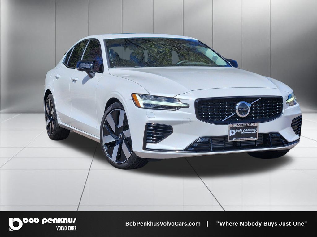 White 2025 Volvo S60 Recharge T8 Plus eAWD Sedan All-Wheel Drive Automatic