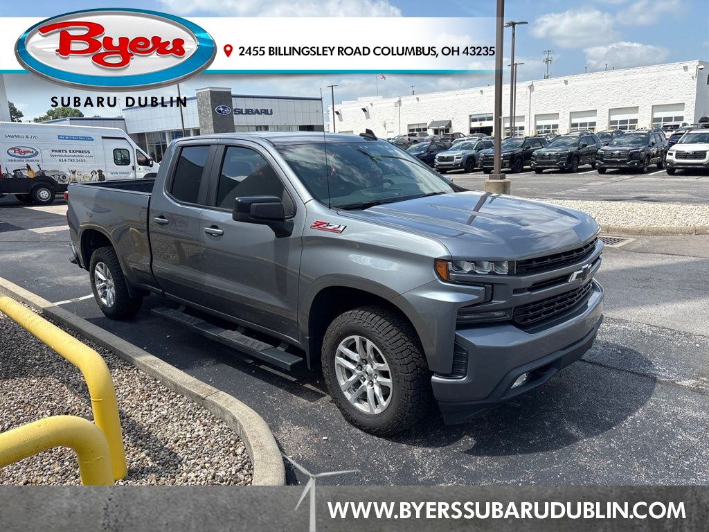 Gray (Satin Steel Metallic) 2019 Chevrolet Silverado 1500 Pickup Truck Four-Wheel Drive 8-Speed Automatic
