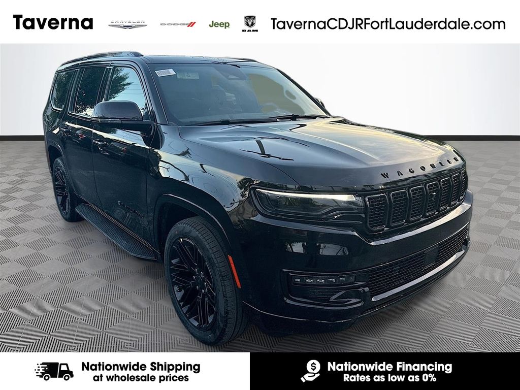 Diamond Black Crystal Pearlcoat 2025 Jeep Wagoneer Series II 4WD SUV / Crossover Four-Wheel Drive 8-Speed Automatic