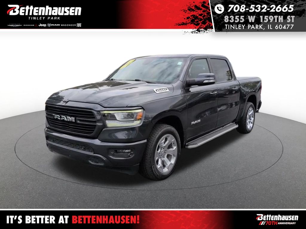 Gray (Steel Metallic) 2020 RAM 1500 Pickup Truck Four-Wheel Drive 8-Speed Automatic
