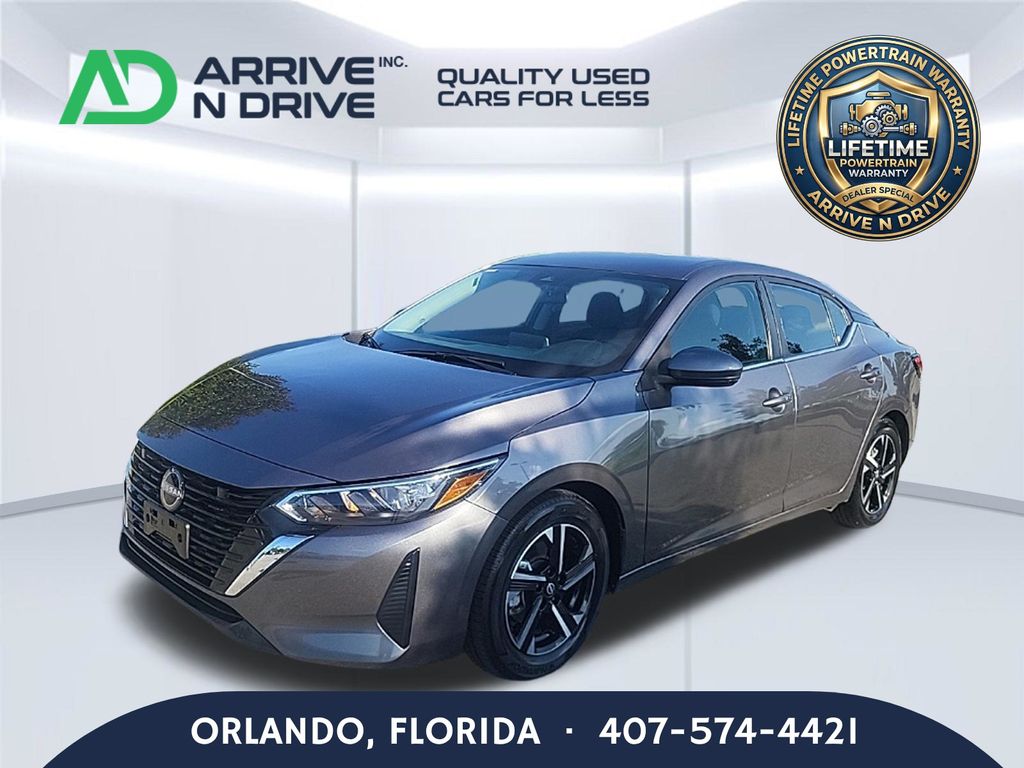Silver 2025 Nissan Sentra Sedan Front-Wheel Drive Continuously Variable Transmission