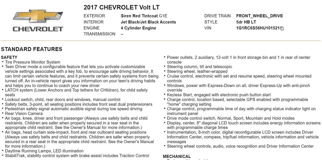 2017 Chevrolet Volt LT 19