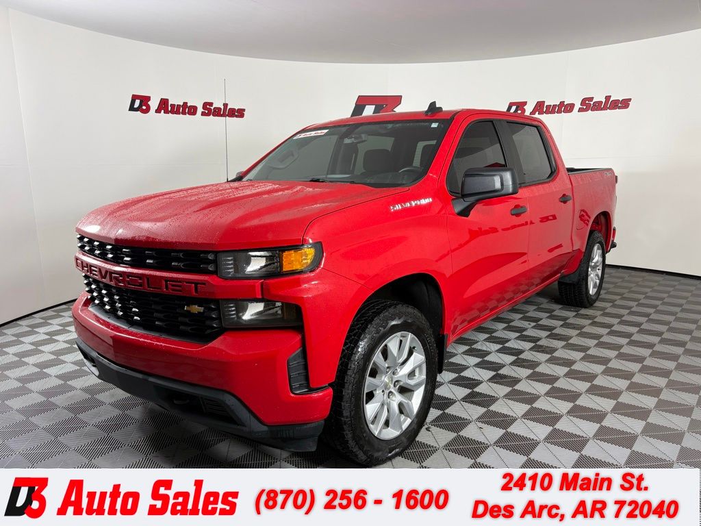 Red Hot 2020 Chevrolet Silverado 1500 Custom Crew Cab 4WD Pickup Truck Four-Wheel Drive 6-Speed Automatic Overdrive