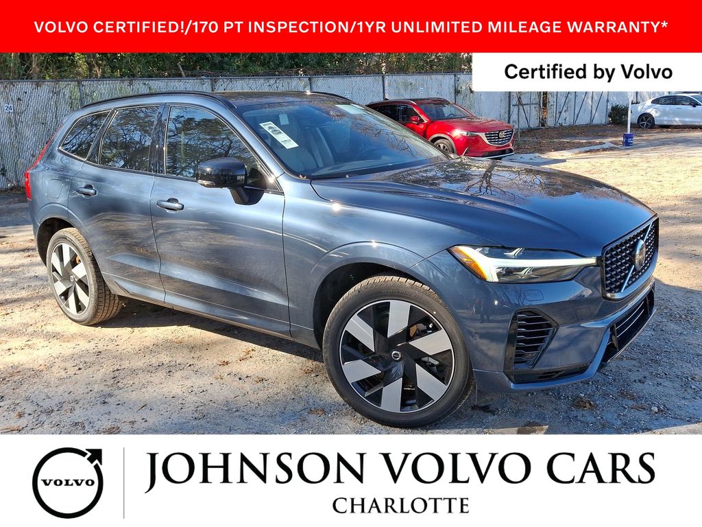 Denim Blue Metallic 2025 Volvo XC60 Recharge T8 Plus Dark Theme eAWD SUV / Crossover All-Wheel Drive Automatic