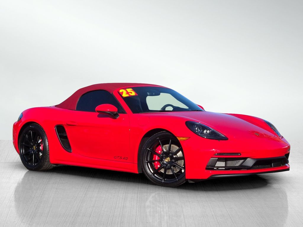 Guards Red 2025 Porsche 718 Boxster GTS 4.0 RWD Convertible Rear-Wheel Drive 7-Speed Automatic