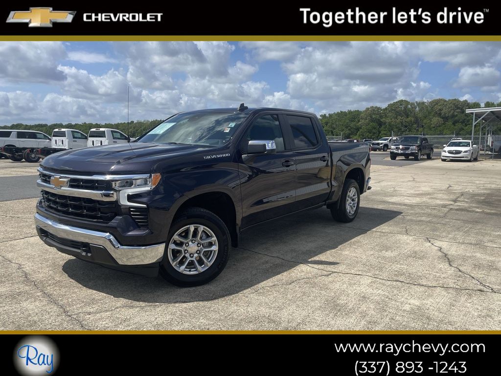 Dark Ash Metallic 2024 Chevrolet Silverado 1500 LT Crew Cab 4WD Pickup Truck Four-Wheel Drive 8-Speed Automatic
