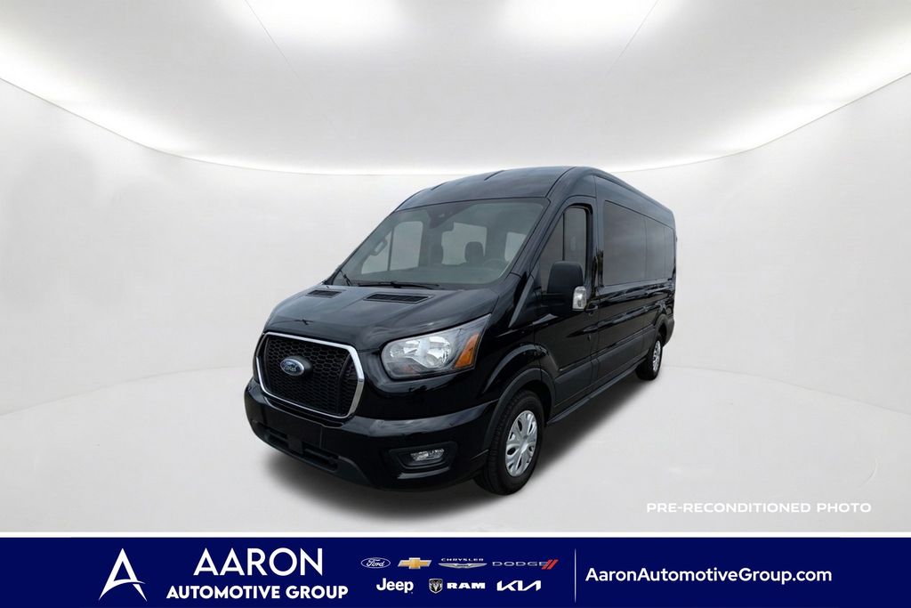 Black Metallic 2025 Ford Transit Passenger Van Rear-Wheel Drive