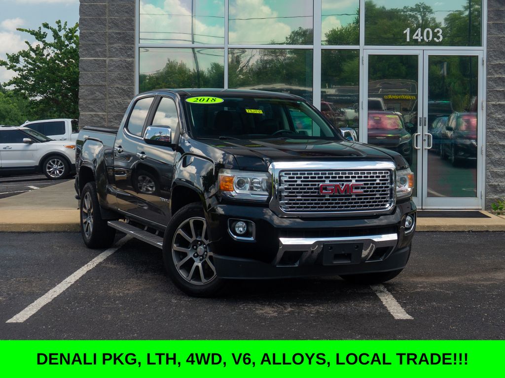 Onyx Black 2018 GMC Canyon Pickup Truck Four-Wheel Drive 8-Speed Automatic