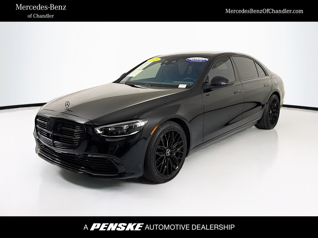 Obsidian Black Metallic 2023 Mercedes-Benz S-Class S 580e 4MATIC AWD Sedan All-Wheel Drive 9-Speed Automatic