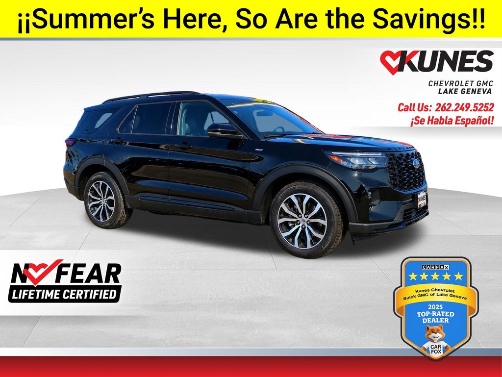 Black Metallic 2025 Ford Explorer ST-Line AWD SUV / Crossover All-Wheel Drive Automatic