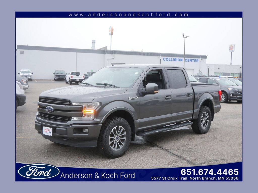 Gray (Magnetic Metallic) 2018 Ford F-150 Lariat SuperCrew 4WD Pickup Truck Four-Wheel Drive Automatic