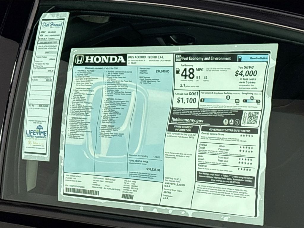 2025 Honda Accord Hybrid EX-L