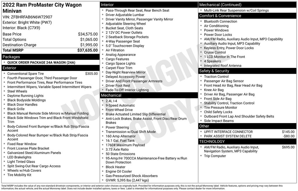 2022 Ram ProMaster City Wagon