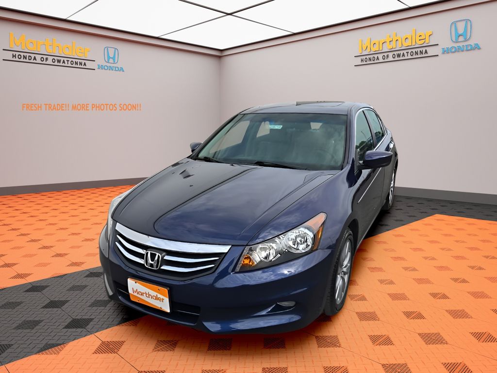 Blue 2012 Honda Accord EX-L V6 Sedan Front-Wheel Drive 5-Speed Automatic Overdrive