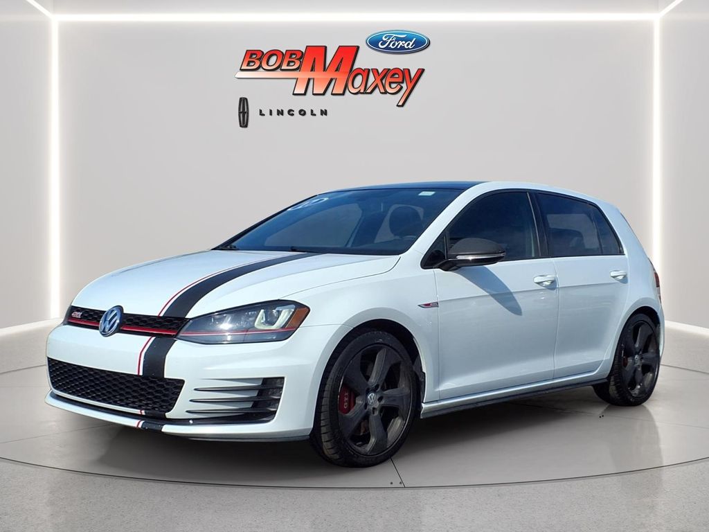 Pure White 2017 Volkswagen Golf GTI Hatchback Front-Wheel Drive 6-Speed Manual